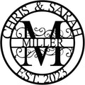 Personalized Family Name Sign, Split Letter Monogram Wall Art Decor, Durable Steel Family Last Name Decor, Custom Signs Indoor or Outdoor, Personalized Wedding Gifts, Housewarming Gift