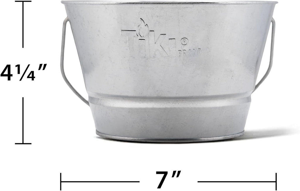 TIKI Citronella Candle Bucket for Outdoors, Triple-Wick Galvanized Metal | Citronella formula helps repel mosquitoes