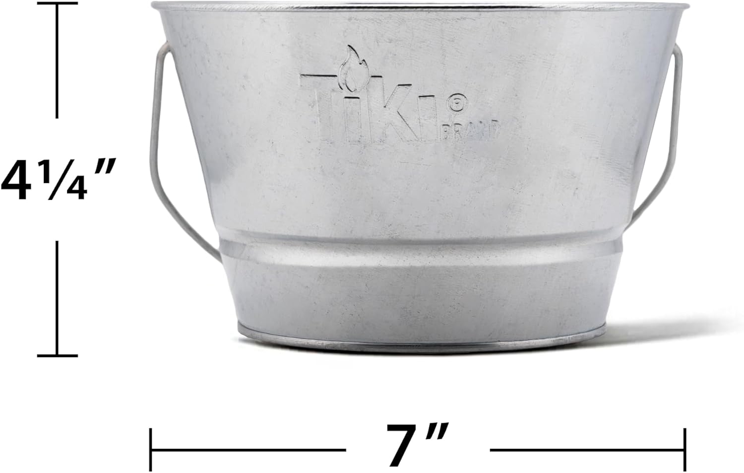 TIKI Citronella Candle Bucket for Outdoors, Triple-Wick Galvanized Metal | Citronella formula helps repel mosquitoes