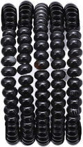 Natural Black Agate Stone Rondelle 4x6mm Loose Semi Gemstone Beads for Jewelry Making 38cm