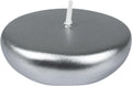 Zest Candle 24-Piece Floating Candles, 2.25-Inch, Metallic Silver