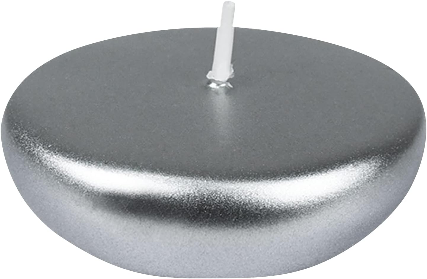 Zest Candle 24-Piece Floating Candles, 2.25-Inch, Metallic Silver