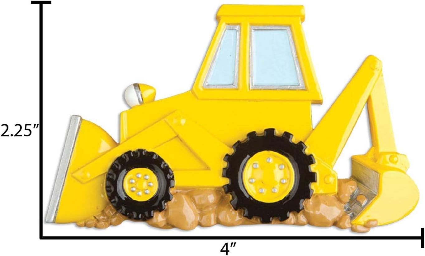 Personalized Bulldozer Ornament for Christmas Tree 2026 with Custom Name and Year Construction Truck Ornament Bulldozer Ornaments for Boys Kids and Toddlers Holiday Ornament Gift for Little Builders