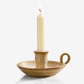Candlestick Holder, Vintage Ceramic Candle Holder for Taper Candles, Spell Candles, and Incense, Farmhouse Candlelight Stand with Handle for Home, Dining Table, Halloween, Christmas Decor