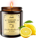Lemon Scented Candles, 7oz Soy Wax Candle, Long Lasting Aromatherapy Jar Candle for Home, Scented Long Burning Candle Gift for Women and Men