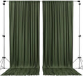 AK TRADING CO. 10 feet x 10 feet Olive IFR Polyester Backdrop Drapes Curtains Panels with Rod Pockets - Wedding Ceremony Party Home Window Decorations