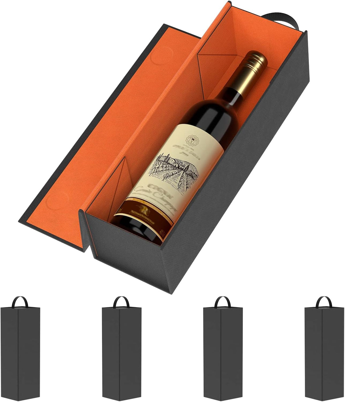 ryddoy 5 pack wine gift box, 12.8x3.8x3.8 in, main product view