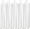 Tuyai 24 Pack Tall White Taper Candles, 10 inch (H) Dripless, Unscented Dinner Candle, Smokeless Taper Candles, Paraffin Wax with Cotton Wicks, 8 Hours Burn Time