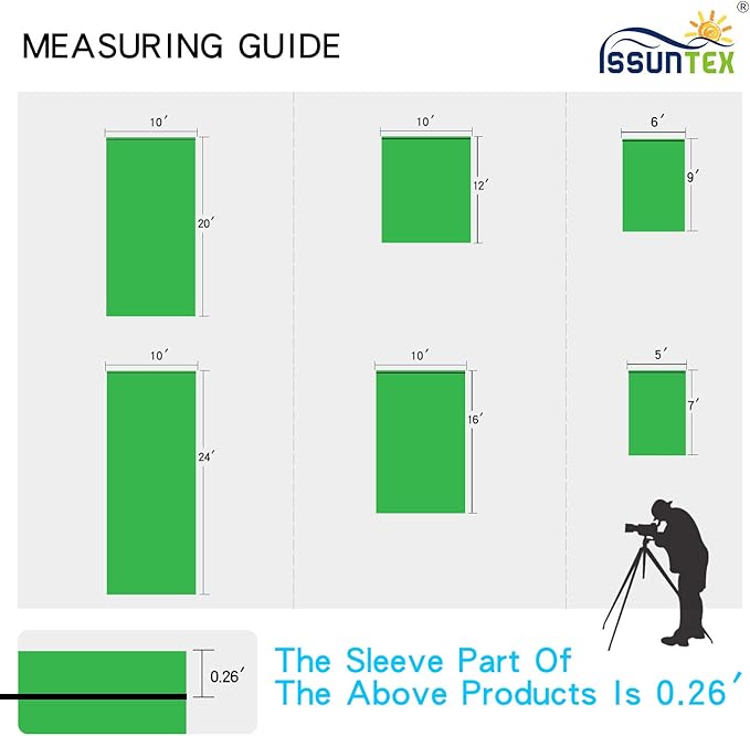 ISSUNTEX 5X7 ft Background Muslin Backdrop, Photo Studio, Collapsible High Density Screen for Video Photography and Television-Green