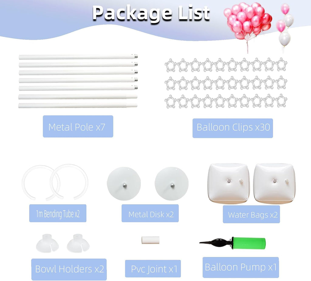 balloon arch stand kit 9ft &5.6ft,heavy duty base, close-up detail