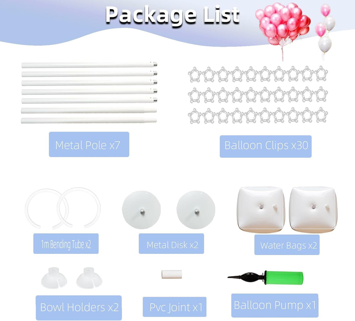 balloon arch stand kit 9ft &5.6ft,heavy duty base, close-up detail