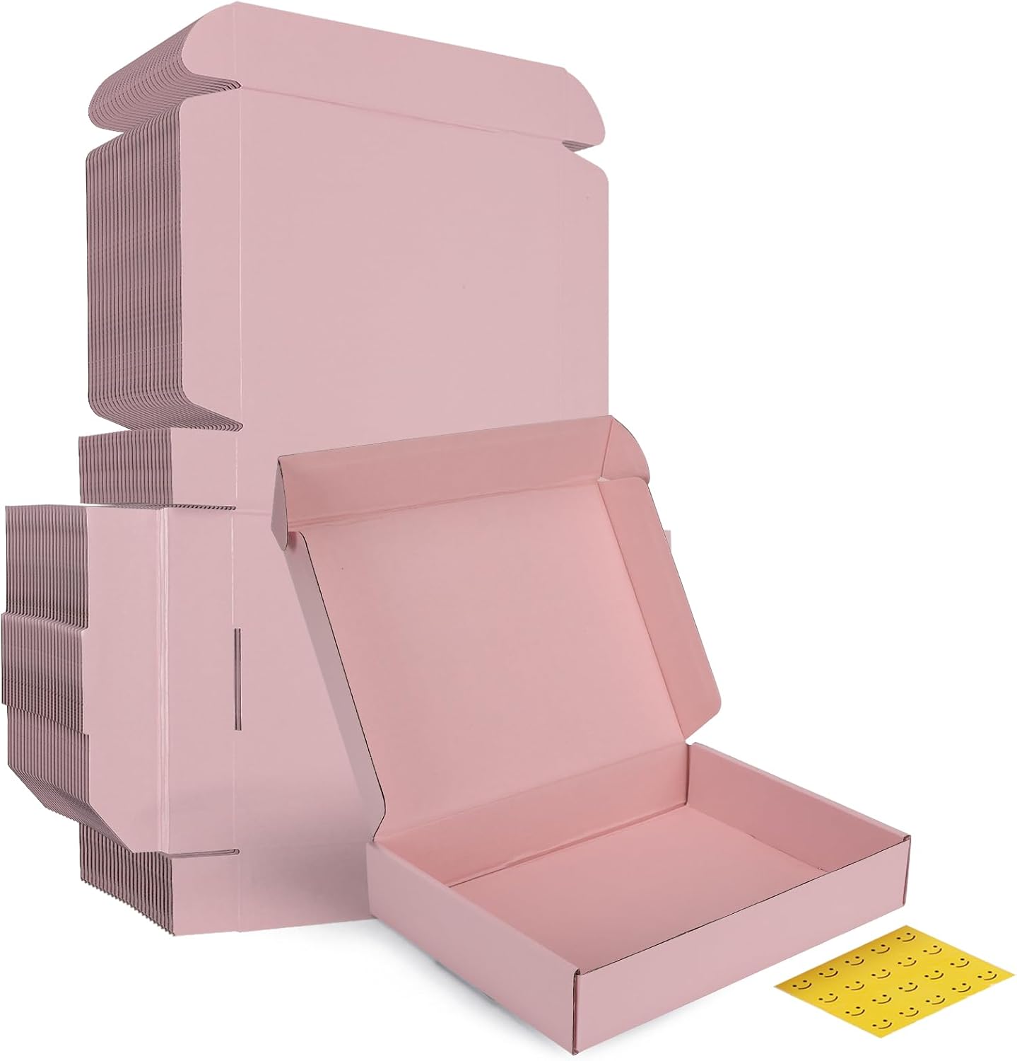 HORLIMER 11x8x2 inches Shipping Boxes Set of 25, Pink Corrugated Cardboard Gift Box for Packing, Mailing, Small Business