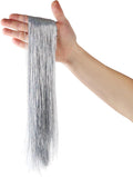2000 Strands Glittering Silver Christmas Tinsel Icicles 19.7" Iridescent Hanging Foil Icicle for Xmas Tree Wedding Home and Party Decoration