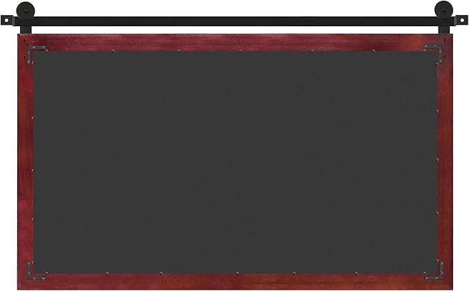 COGOOD Farmhouse Bathroom Mirror - 45 x 30 Rustic Wood Framed Wall Barn Door Mirror for Entryway, Living Room, Entryway Wall Decor (Espresso)