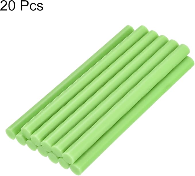 uxcell 20pcs Hot Glue Sticks for Glue Gun 11mm/0.43-inch x 4-inch Mini Hot Melt Adhesive Glue Stick Green