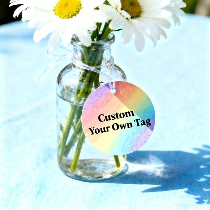 54-108 Pack Custom Hang Tag Personalized Name Paper Tags Customize Any Logo Text Label Tags for Clothes Jewelry Gift Wedding Birthday Favors and Small Business