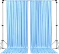 AK TRADING CO. 10 feet x 10 feet Polyester Backdrop Drapes Curtains Panels with Rod Pockets - Wedding Ceremony Party Home Window Decorations - Light Blue (DRAPE-5X10-LTBLUE)