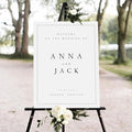 Welcome To Our Wedding Sign, Welcome To Our Wedding Sign With Stand, Minimalist Wedding Welcome Sign, Welcome To Our Wedding Sign, Editable Signage, Modern Wedding Sign
