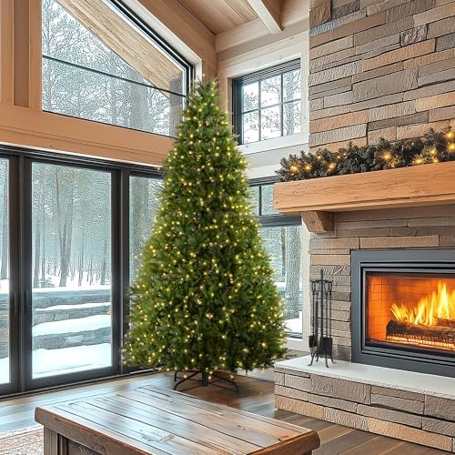 national tree company 10ft pre-lit dunhill fir artificial, close-up detail