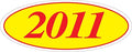 EZ-Line Oval Model Windshield Year Stickers for Car Windows Red and Yellow Large Vinyl Dealership Supplies 1 Dozen Pro Pack (2011)