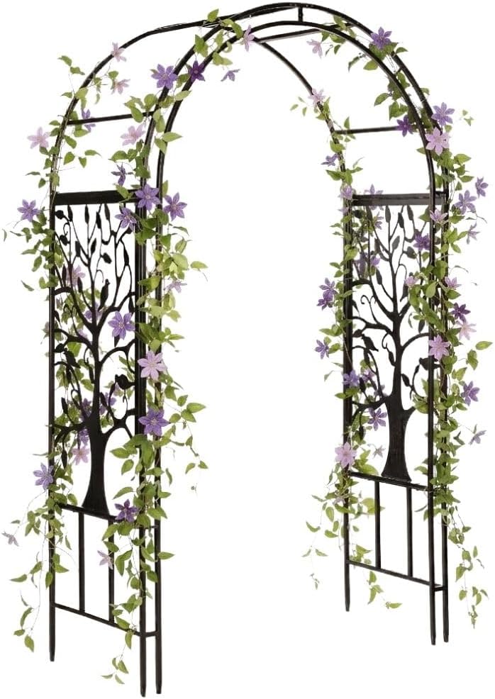plow & hearth metal garden arch trellis arbor, main product view