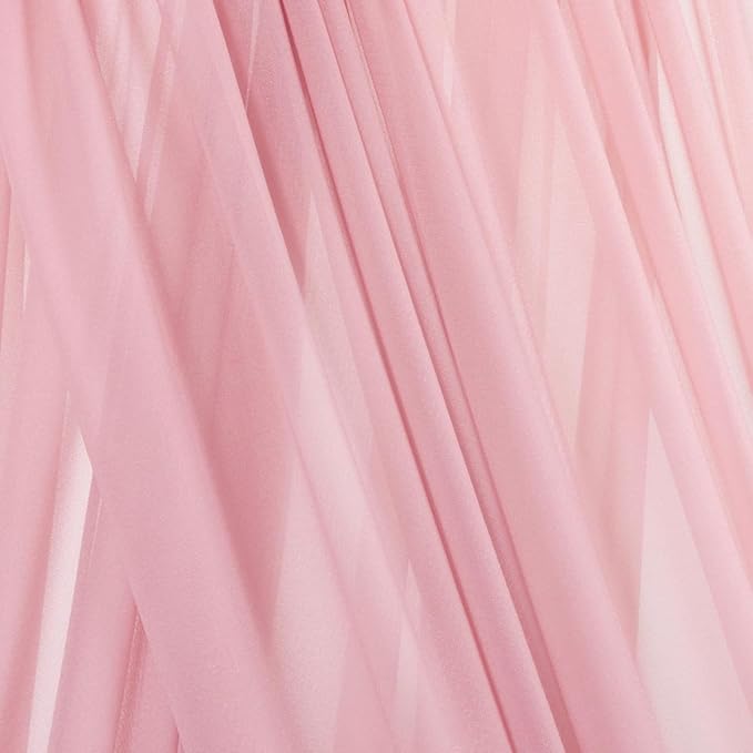 Dusty Rose Elegant Arch Draping Fabric Outdoor 1 Panel 29" × 20Ft Sheer Chiffon Curtain Drapes for Fall Wedding Ceremony Birthday Party Garden Brunch