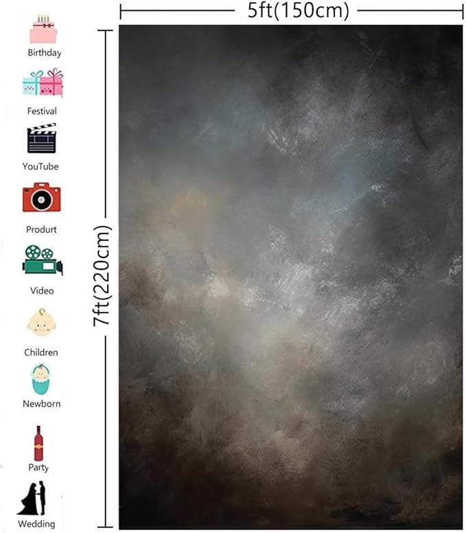 5x7ft Fabric Abstract Backdrop for Photography Vintage Portrait Old Master Background for Studio Prop