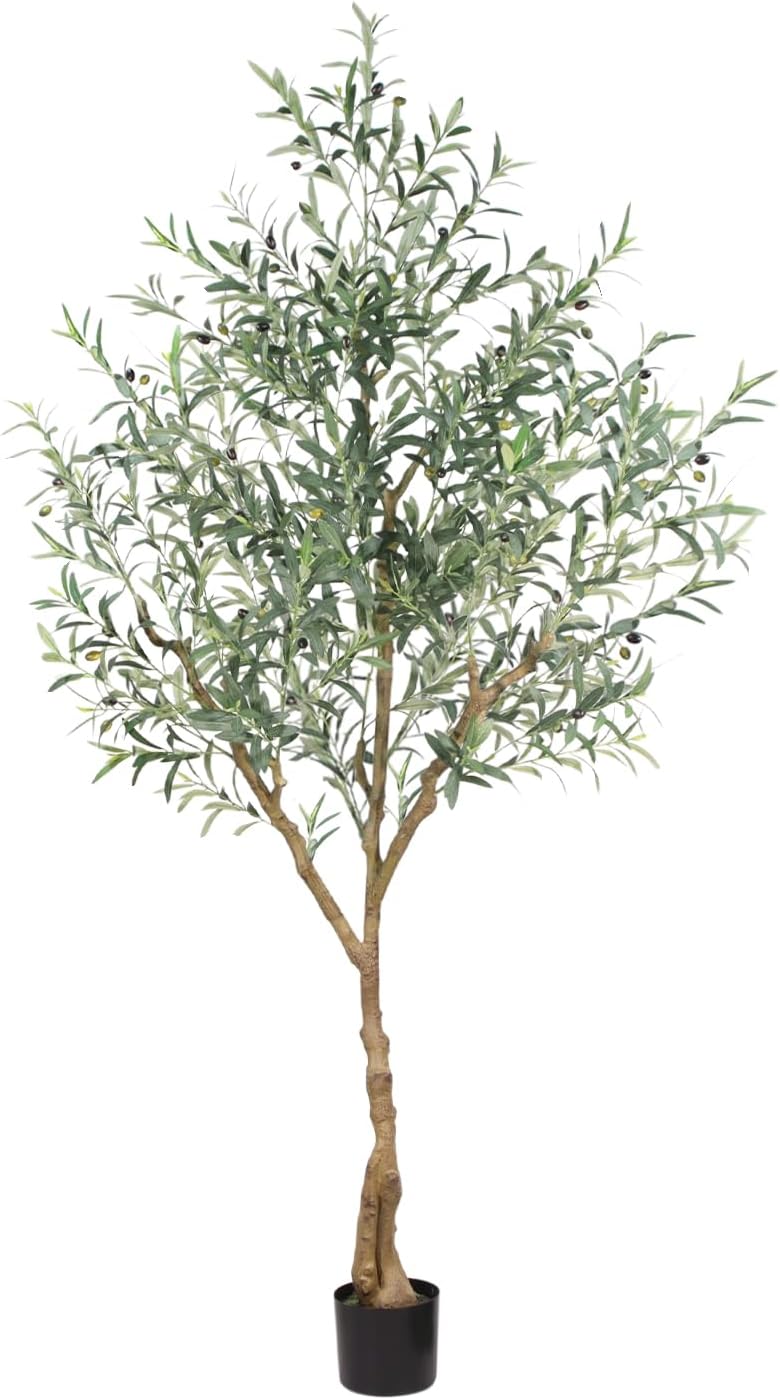 olive trees artificial indoor,7ft tall faux olive tree, main product view