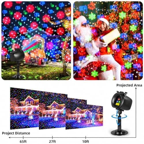 Outdoor Laser Projector Lights, RGB Firefly Light Show for Backyard Parties &...