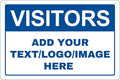 Custom Signs Outdoor Metal - 12 x 8 Customized Personalized Aluminum Signs for Office, Home, Business, Decor, Custom Rust-Proof Sign (VISITORS)