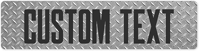 Custom Sign, Custom Street Sign, 11 Font Colors, 13 Font Styles, 4 Hole Options, 22 Sizes, 3x12 Inches, Christmas Gift, Rust Free DiBound, Fade Resistant, Made in USA by My Sign Center (Diamond Metal)