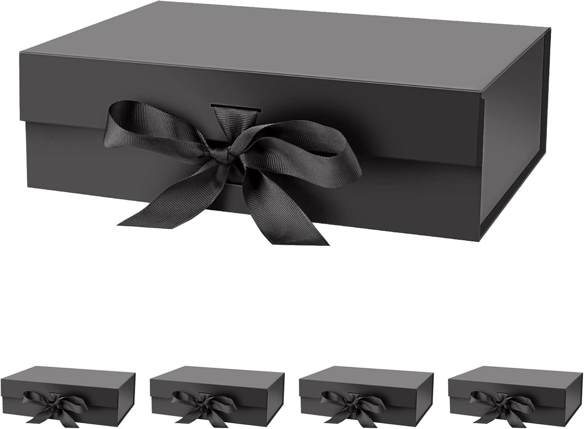daijoob 5-pack black gift boxes with lid for, main product view