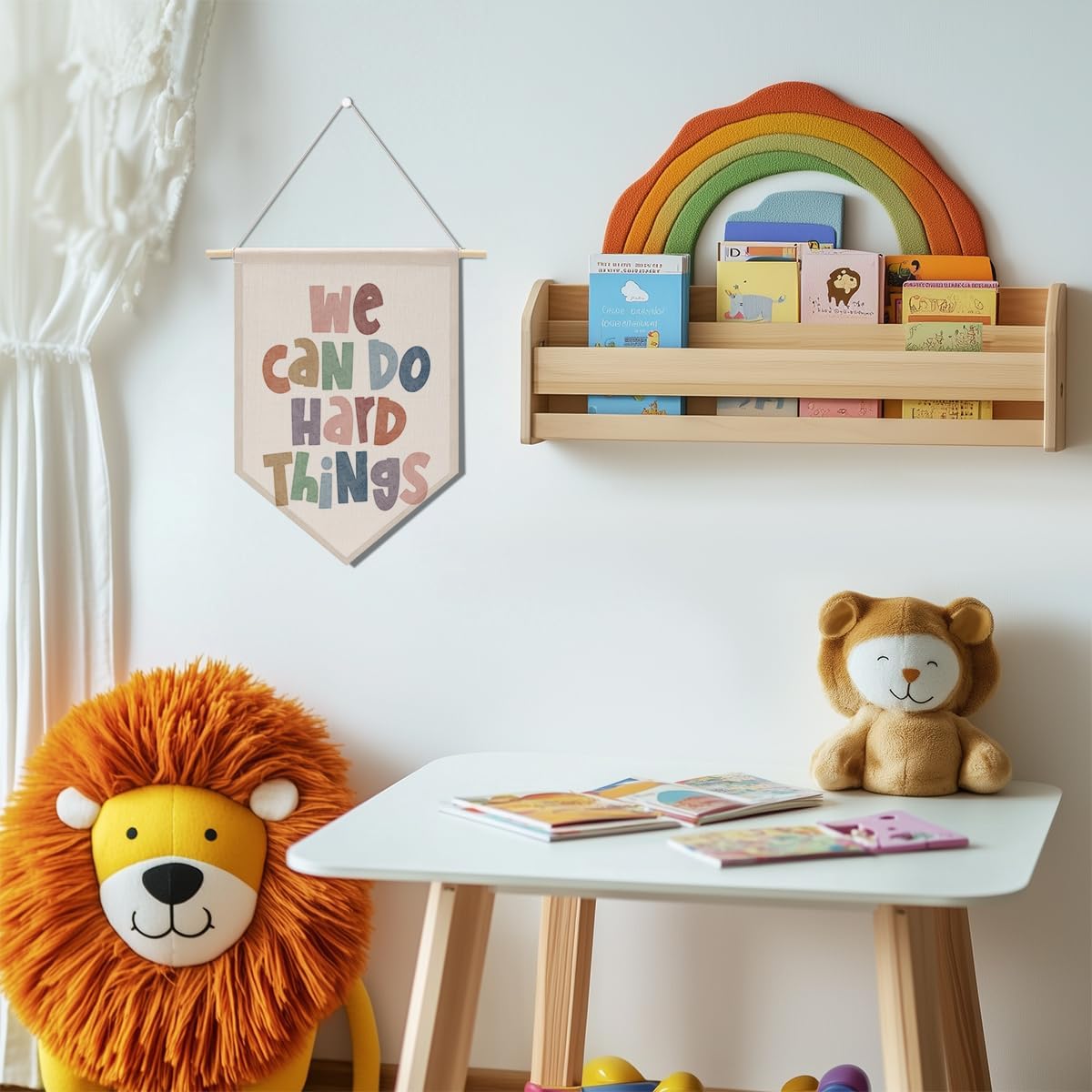Boho Inspirational Classroom Nursery Wall Decor for Boys Girls Wall Hanging Pennant Flag Banner Teacher Office Playroom Bedroom Toddler Room Kitchen Home Decor Wall Art Christmas Birthday Gifts