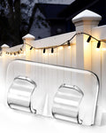 Hetyue Hooks for Outdoor String Lights Clips: 26Pcs Heavy Duty Light Hook with Waterproof Adhesive Strips - Outside Clear Cord Holders for Hanging Christmas Lighting - Outdoors Sticky Clip