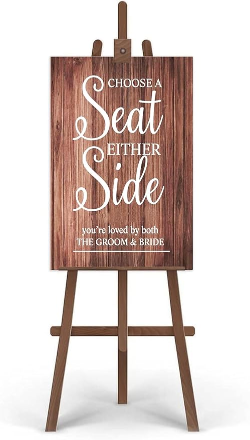 Rustic Wooden Signs Choose A Seat Not A Side Welcome Wedding Sign Wall Art Decor Kitchen Cafe Pub Decor Gift 18x12 INCH