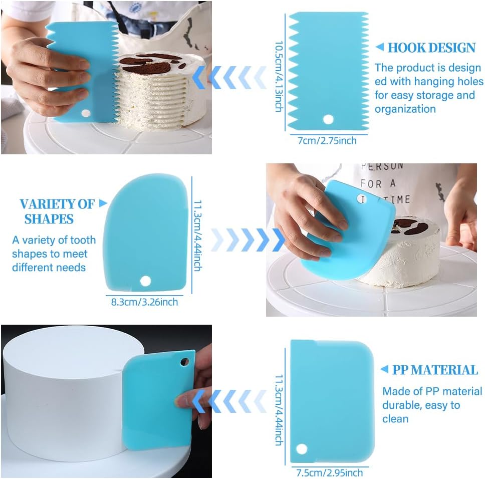 79PCS Cake Decorating Kit with Revolving Cake stand Turntable for Beginner | Includes Piping Tips and Bags Set,Spatulas,Icing Comb Scraper,Leveler,Cake Tool Baking Supplies