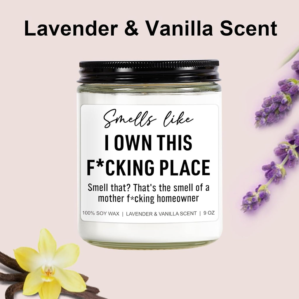 Younift Funny Scented Candle, House Warming Gifts New Home, Housewarming Gifts for Women, Men, Couple, New Homeowner - First Apartment Essentials - Closing Presents for Home Buyers - 9 oz