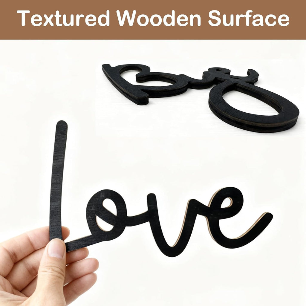 Wooden Love You Bye Sign, 3D Wall Decor Letters for Entryway Above Door, Farmhouse Boho Home Decor for Hallway Bedroom, Meaningful Gift