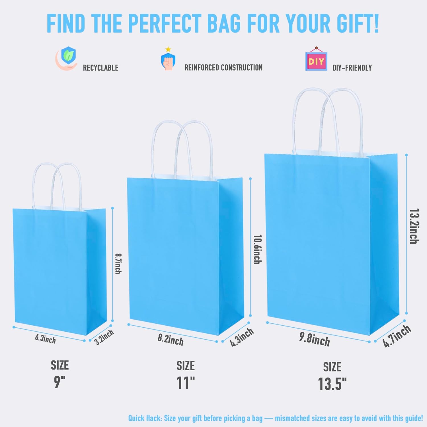 BLEWINDZ 32 Pieces Gift Bags with 32 Tissues, 8 Colors Party Favor Bags with Handles, Rainbow Gift Bag for Wedding, Birthday, Party Supplies and Gifts