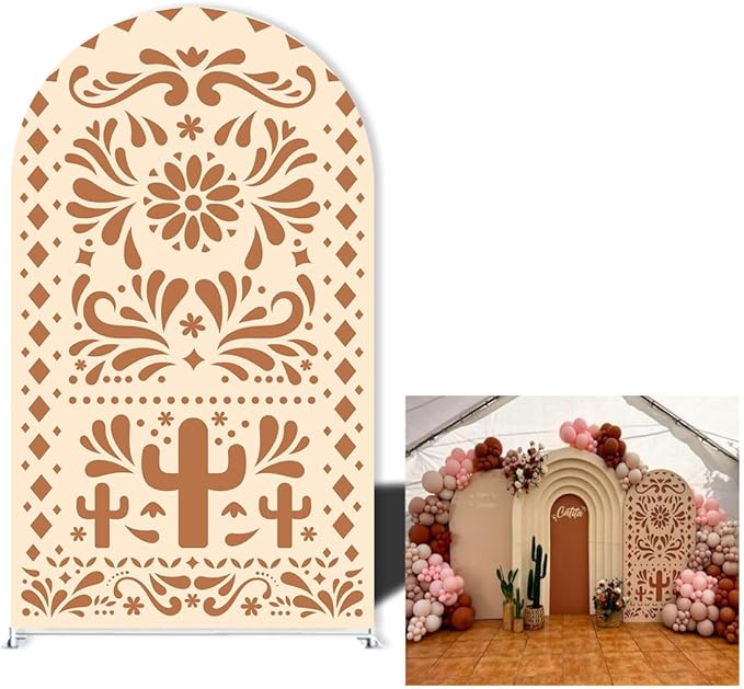 Mexico Theme Arch Stand Covers Fiesta Wedding Party Elastic Fabric Background Birthday Baptismx Baby Shower Decor Props (67x150cm(2.2x5ft),G-3741)