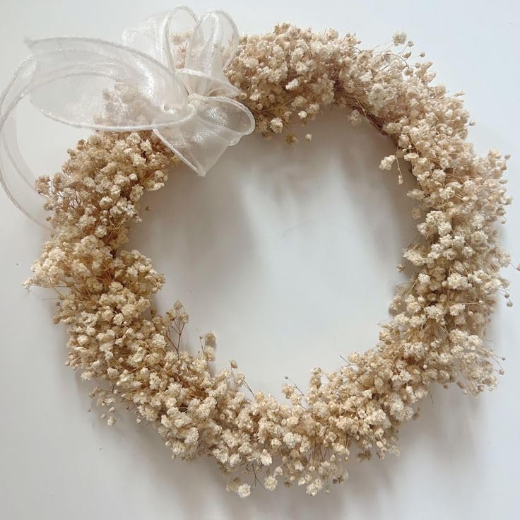 3000+ Mini Dried Baby's Breath Flowers, 6'' Natural Ivory White Flowers for Resin Art Craft DIY, 65Pcs Pressed Gypsophila Bouquet Present for Valentine's Day, Wedding Wreath, Card Making, Home Decor