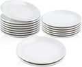 ceramic appetizer plates, white dessert plates, 6 inch,round, main product view