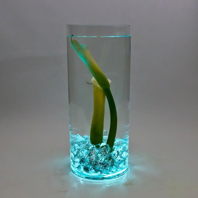 Halloween Lights Submersible LED Lights cr2032 Battery Powered Underwater Waterproof LED Tea Light for Events Wedding Centerpieces Vase Floral Xmas Holidays Home Decor Lighting(Pack of 12) (Teal)