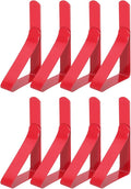 uxcell 8 Pack Tablecloth Clips, Stainless Steel Table Cloth Cover Clamps, 2.95" x 1.77" Windproof Holder Clips for Home Party Picnic Wedding Camping Dining Tables, Red