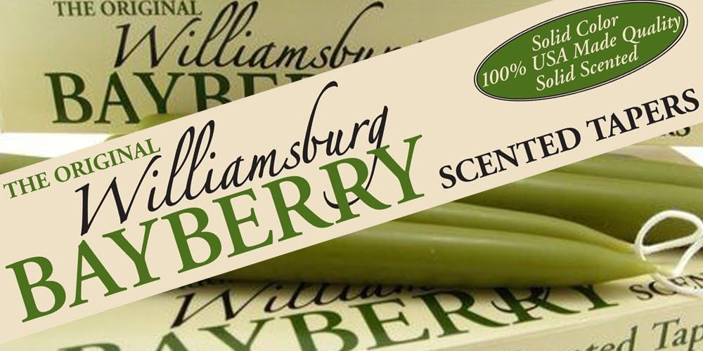 Williamsburg Bayberry Candles Tapers with Candle Legend - Bayberry Scented - Buyacandle
