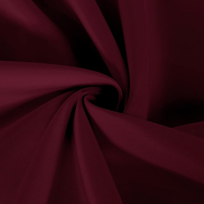 sancua 2 Pack Round Tablecloth 60 Inch Burgundy, Stain and Wrinkle Resistant Table Cloth - Washable Polyester Table Cover for Dining Tables, Buffet Parties and Camping
