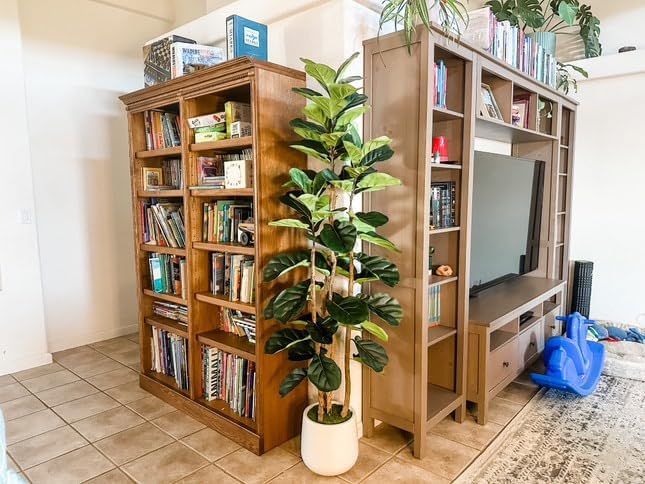 garveehome 6 ft faux fiddle leaf fig tree, front angle view