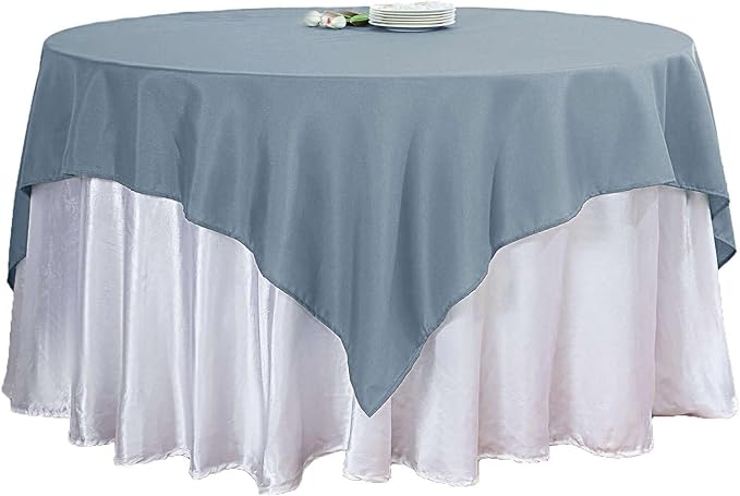 Efavormart 54x54 Dusty Blue Wholesale Linens Seamless Polyester Square Linen Tablecloth for Wedding Banquet Party Restaurant