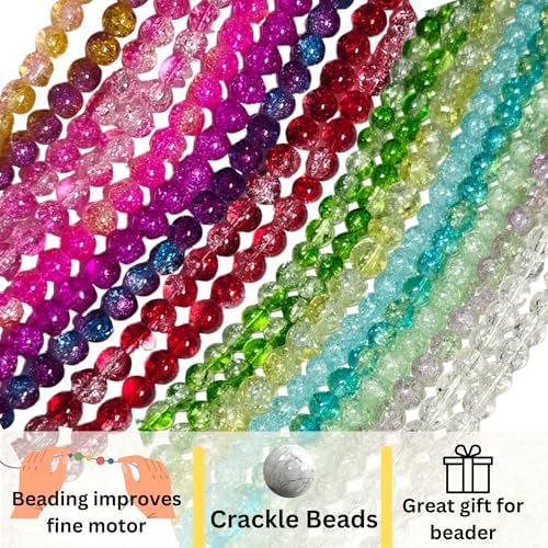 8mm glass beads round bulk, diy jewelry supplies, side view