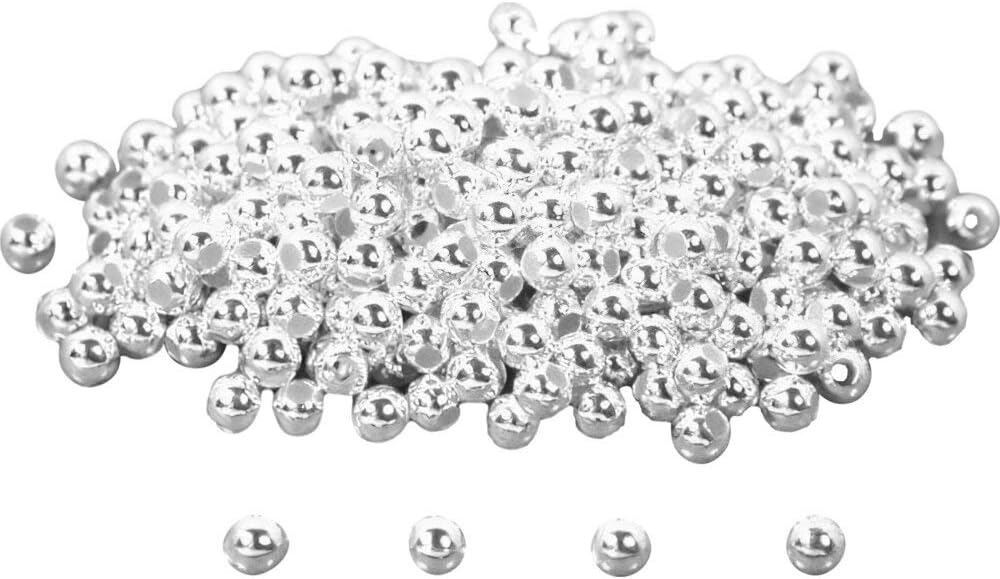 300 round ball beads sterling silver beading parts, main product view